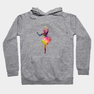 Ballet girl in watercolor Hoodie